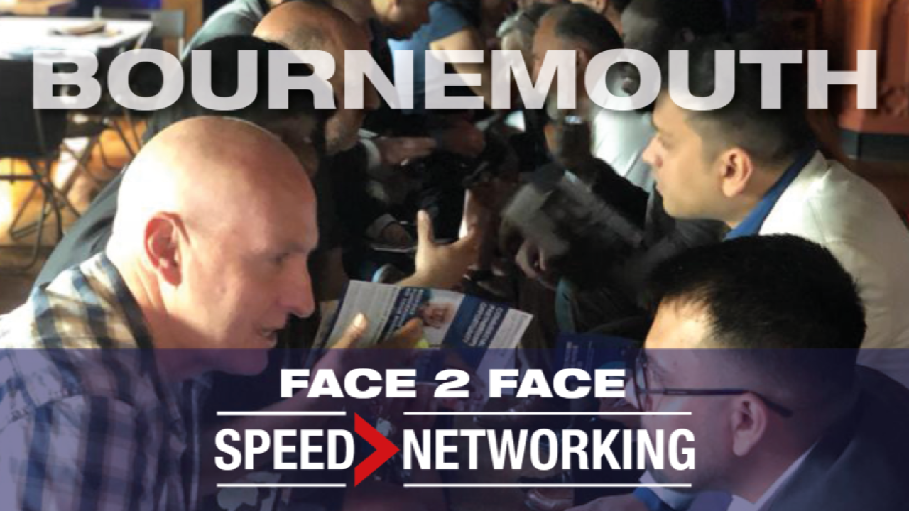 Bournemouth Face 2 Face Speed Networking Event 13th September 2023