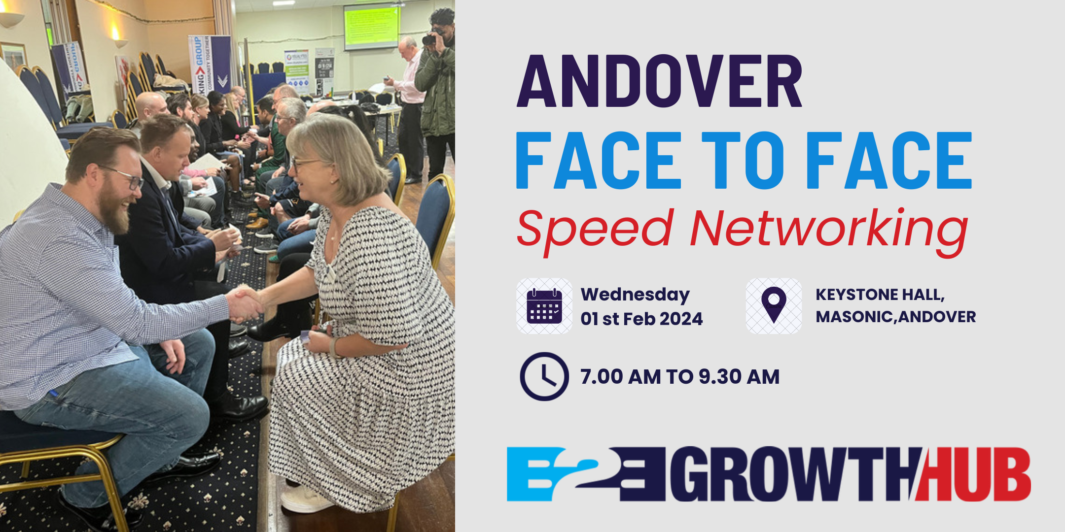 Andover Face 2 Face Morning Speed Networking - 01st Feb 2024