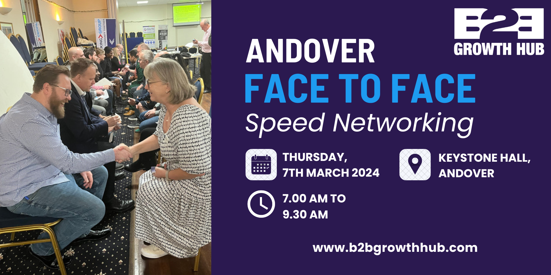 Andover Face 2 Face Morning Speed Networking - 07th March 2024