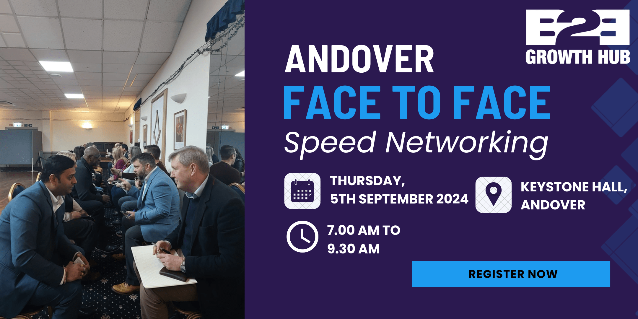 Andover Face 2 Face Morning Speed Networking - 05th September 2024